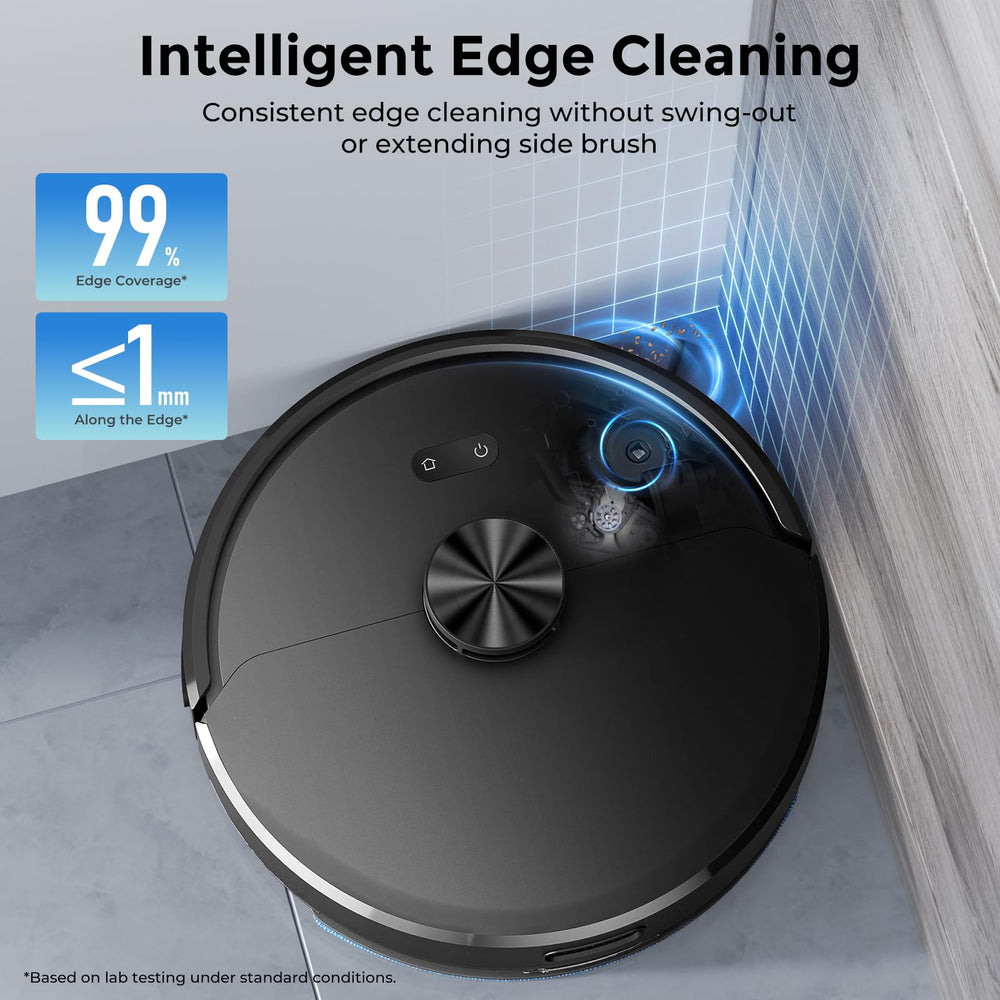 Robot Vacuum and Mop Self-Emptying, 6000Pa No-Tangle Suction, LiDAR Multi-Floor Mapping, 90-Day Hands-Free, App, Alexa & Google Assistant for Pet Hair, Carpet & Hard Floor