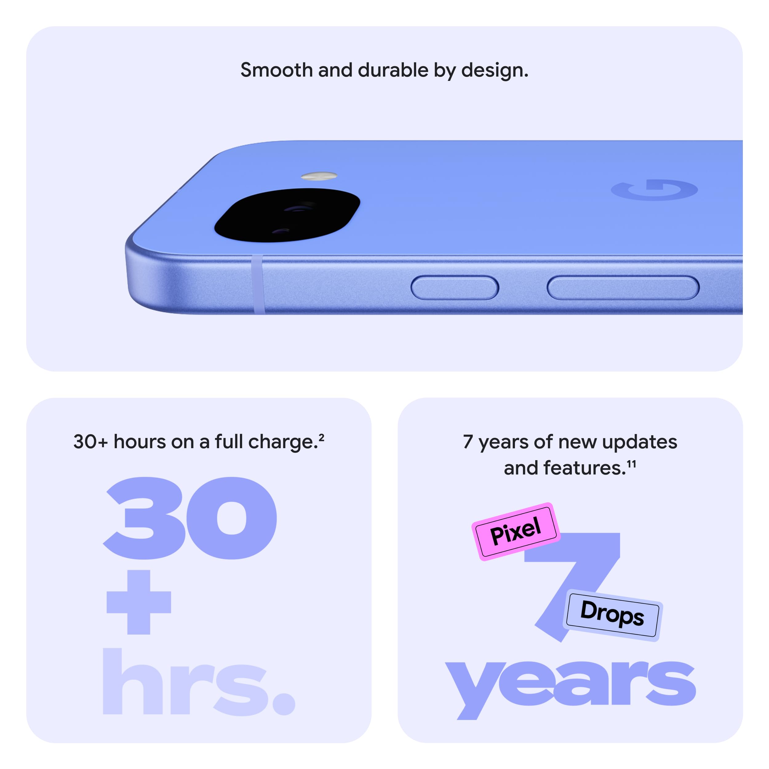 Google Pixel 10a - Unlocked Android Smartphone - 7 Years of Pixel Drops, 30+ Hours Battery, Camera Coach, Gemini Live, Durable Design, Call Screen, Car Crash Detection - Obsidian - 128 GB (2026 Model)