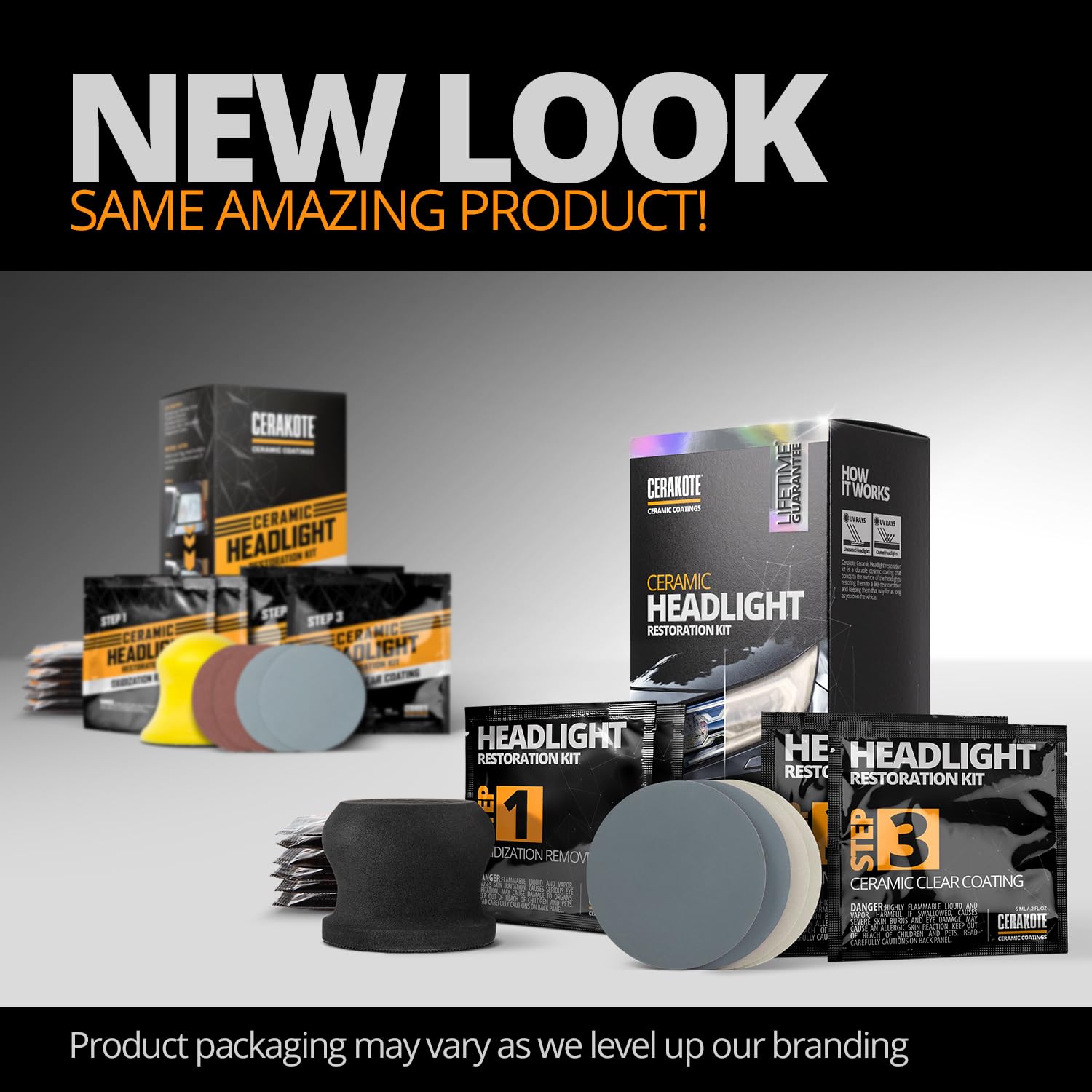 Ceramic Headlight Restoration Kit – Guaranteed To Last As Long As You Own Your Vehicle – Brings Headlights Back to Like New Condition - No Power Tools Required - 10 Wipe Kit