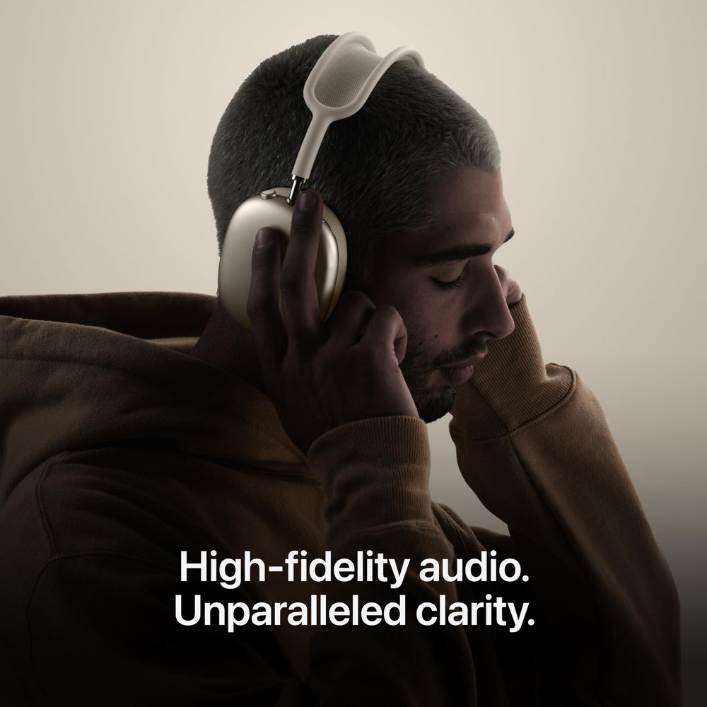 AirPods Max 2 Wireless Over-Ear Headphones, Active Noise Cancellation, Adaptive Audio, Personalized Spatial Audio, Live Translation, Bluetooth Headphones for iPhone – Starlight