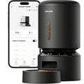 Automatic Cat Feeder, 5G WiFi Automatic Dog Food Dispenser with Freshness Preservation, 5L Timed Pet Feeder with Low Food Sensor, Up to 10 Meals Per Day, Granary Black