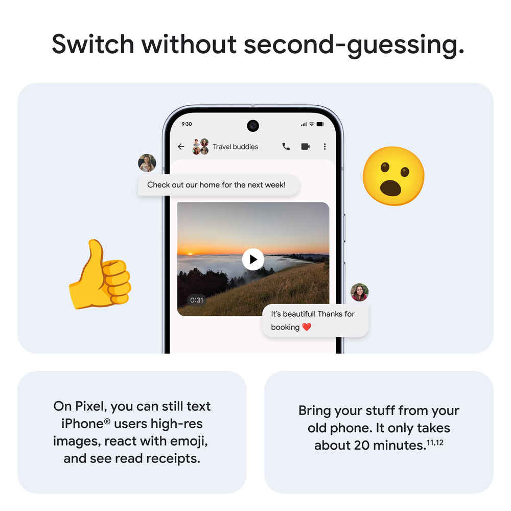 Google Pixel 10 Pro - Unlocked Android Smartphone - Gemini AI Assistant, Triple Rear Camera System, Fast-Charging 24+ Hour Battery, and 6.3" Super Actua Display - Obsidian - 128 GB (2025 Model)