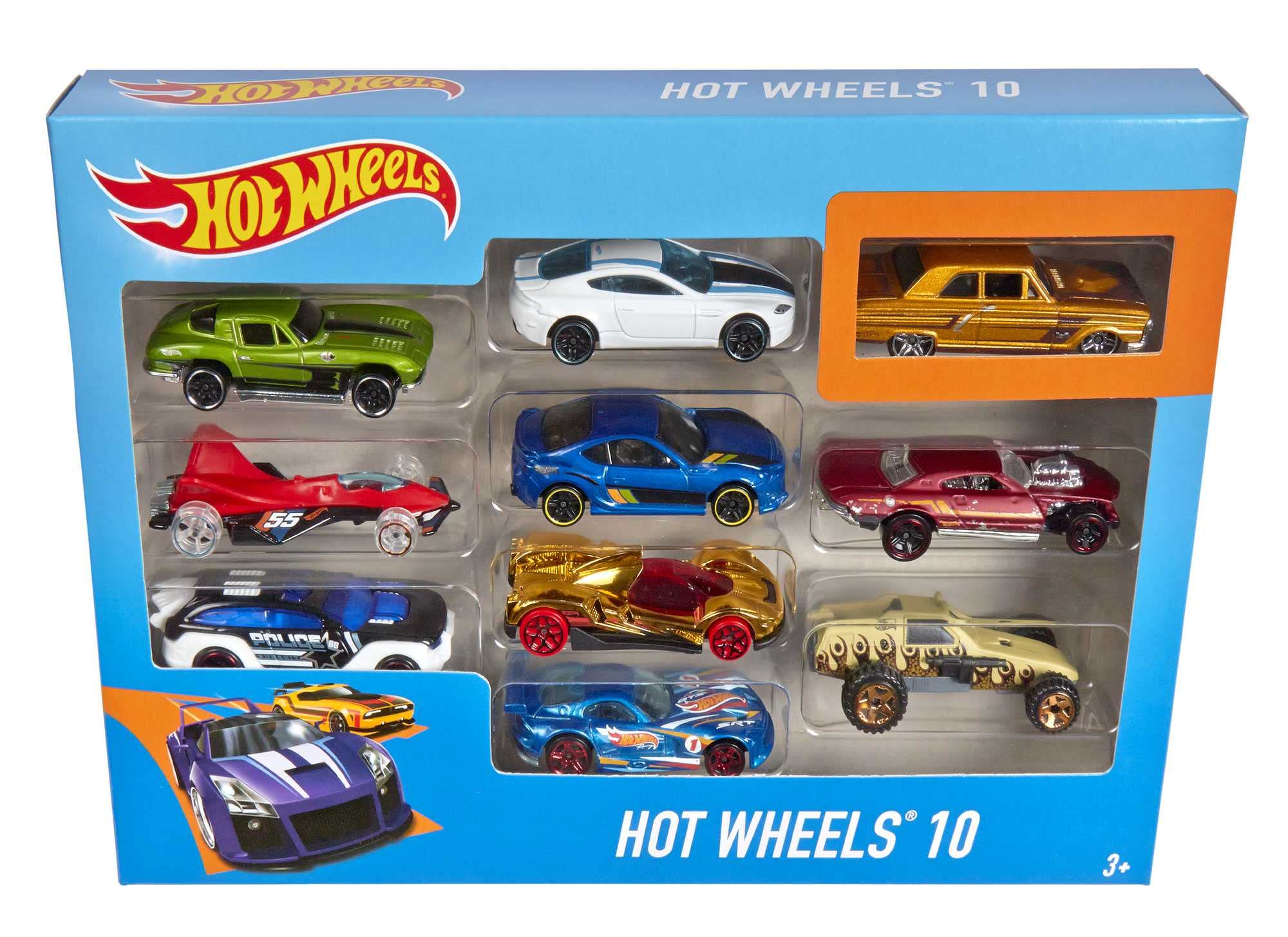 Set of 10 1:64 Scale Toy Trucks and Cars for Kids and Collectors, Styles May Vary (Amazon Exclusive)