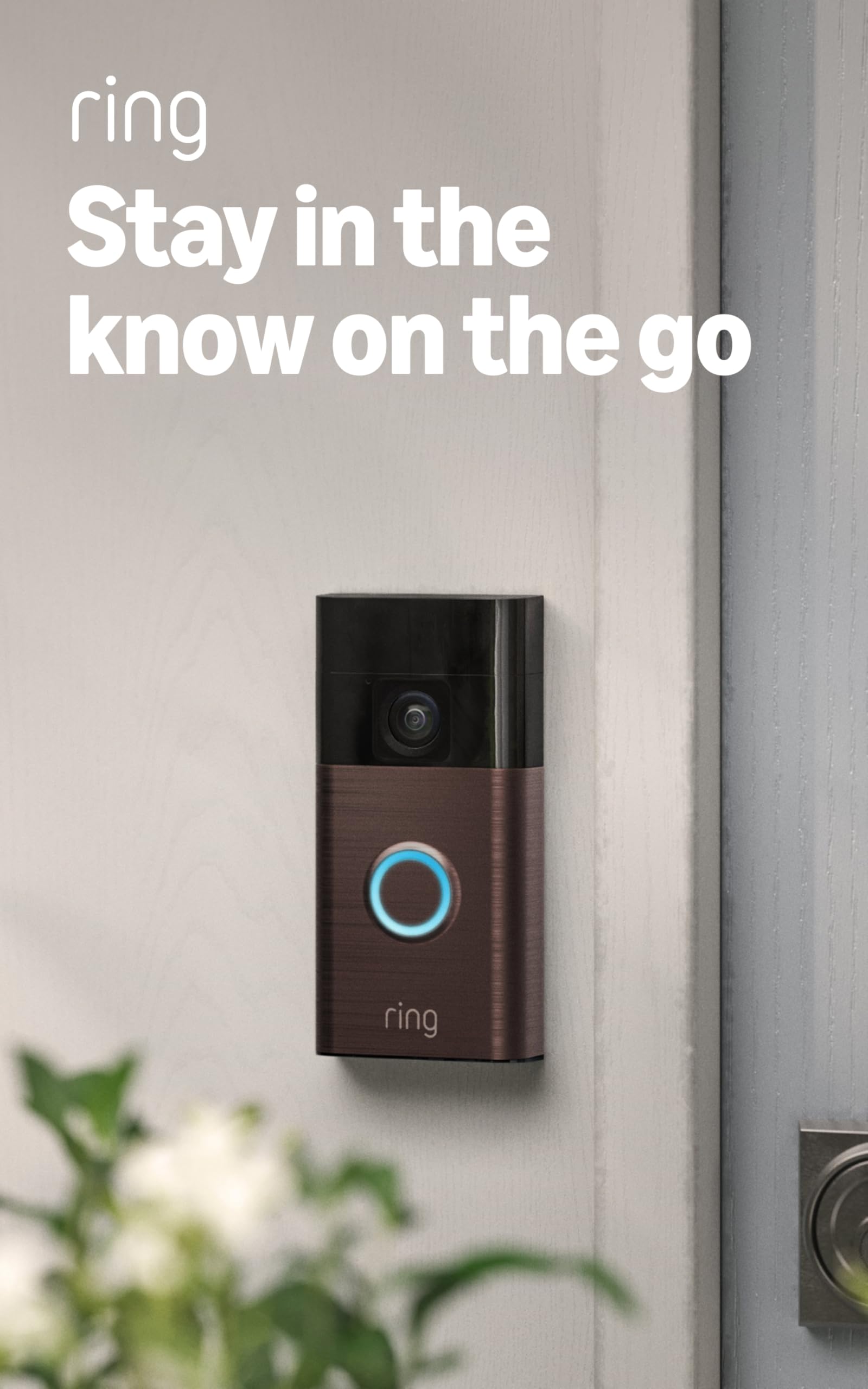 Battery Doorbell, Home or business security with Head-to-Toe video, Live View with Two-Way Talk, and Motion Detection & Alerts, Venetian Bronze