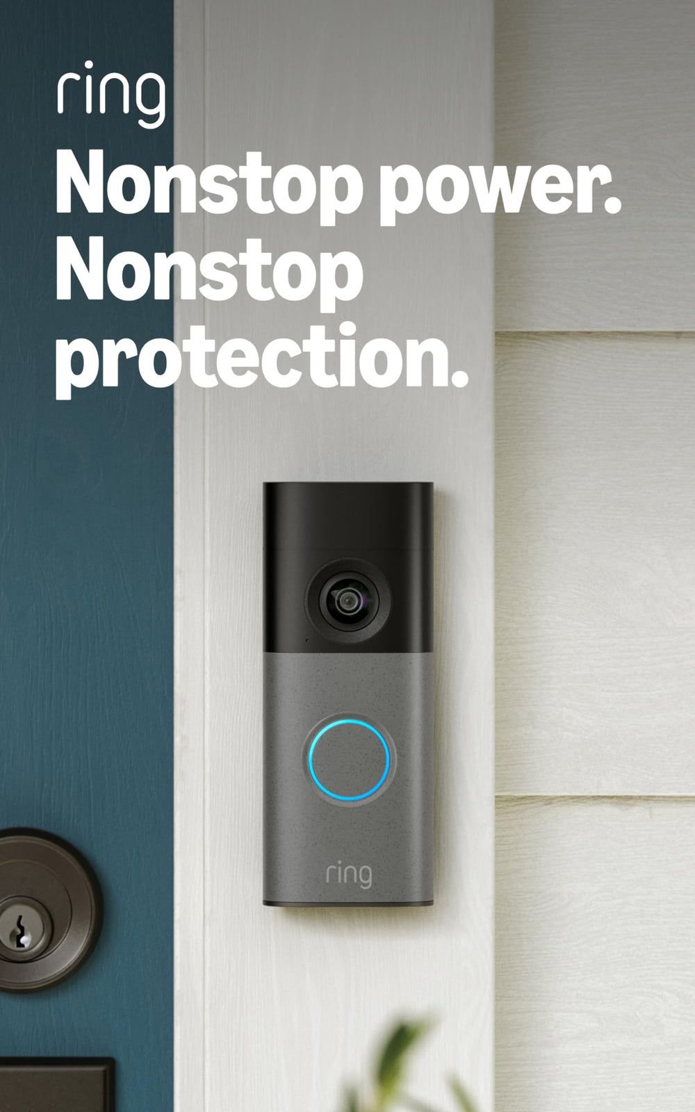 Wired Doorbell (newest model), Wide-Angle Retinal 2K, up to 6x Enhanced Zoom, pair with Alexa or Ring Chime for in-home alerts, Speckled Gray
