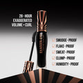 Charlotte Tilbury Exagger-Eyes Volume Mascara - Volumizing Black Mascara with 28-Hour Smudge-Proof & Flake-Proof Wear - Designed with a Ultra-Curved Brush