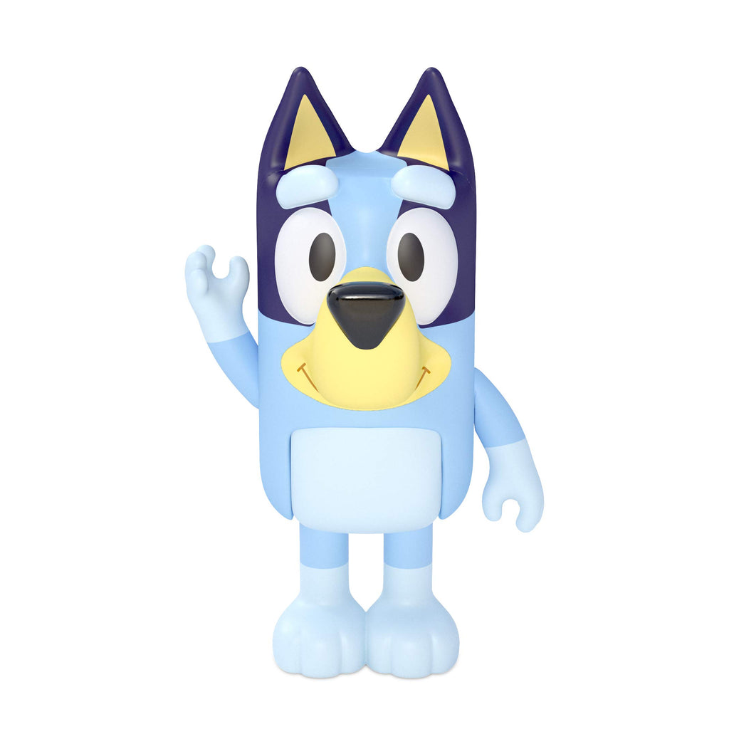 Bluey Family Figure Pack of 4, Robust Poseable Character Toys with Bingo, Chilli, and Bandit Figures, Toddler-Sized Animal Figurines for Kids Ages 3+
