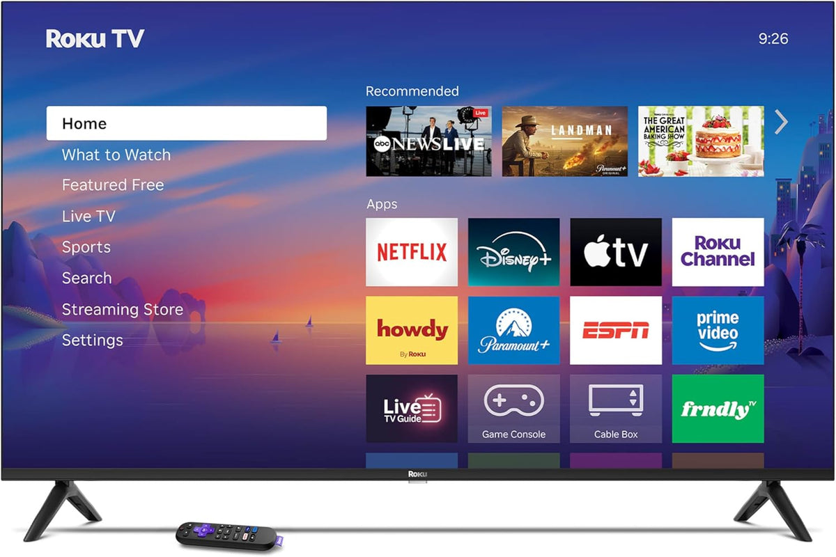 Smart TV 2026 – 55-Inch Select Series, 4K QLED TV – Roku TV with Voice Remote – Flat Screen QLED Television with Wi-Fi for Streaming Live Local News, Sports, & Movies – Bluetooth Headphone Mode