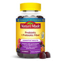 Probiotic + Prebiotic Fiber Gummies for Daily Gut Health, Fiber Supplement with Probiotics for Digestive Health Support, 50 Gummies, 25 Day Supply