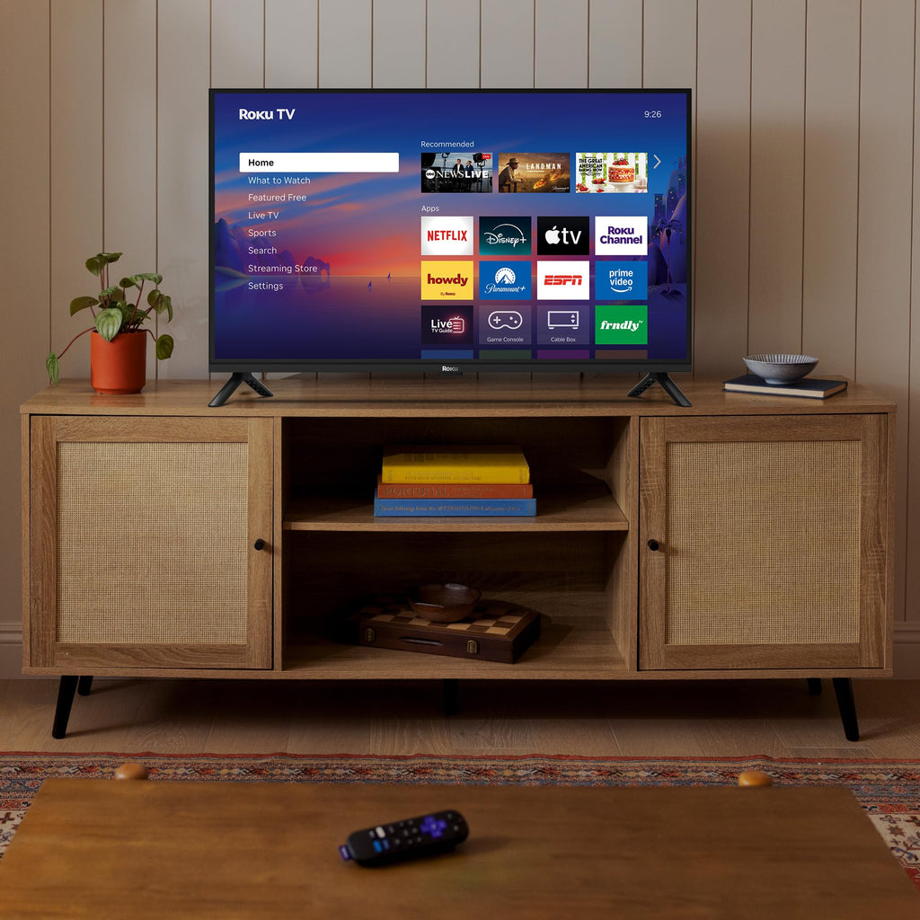 Smart TV 2026 – 32-Inch Select Series, 1080p Full HD TV – Roku TV with Voice Remote – Flat Screen LED Television with Wi-Fi for Streaming Live Local News Sports & Movies, Bluetooth Headphone Mode