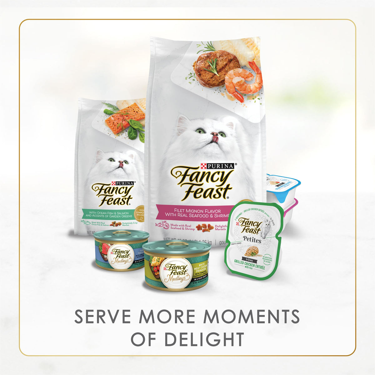 Fancy Feast Tender Ocean Whitefish, Turkey, Chicken and Salmon Feasts Wet Kitten Food Variety Pack - (Pack of 24) 3 oz. Boxes