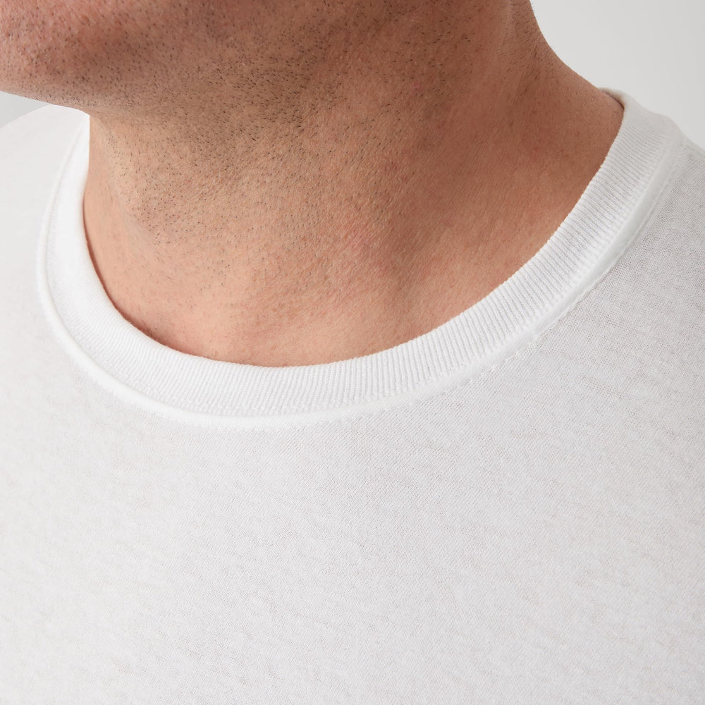 Mens Cotton, Moisture-wicking Crew Tee Undershirts, Multi-packs, White - 6 Pack, Large US