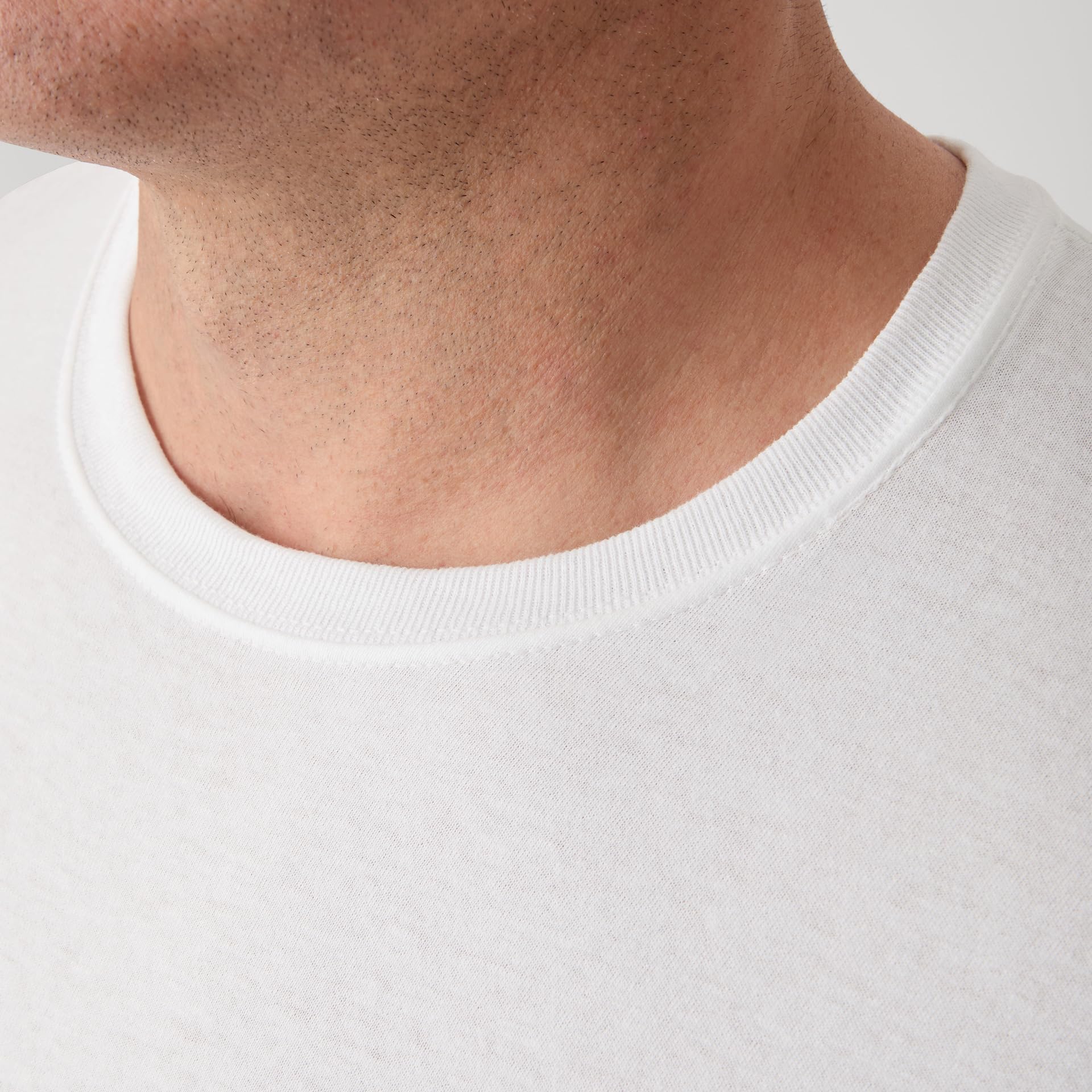 Mens Cotton, Moisture-wicking Crew Tee Undershirts, Multi-packs, White - 6 Pack, Large US
