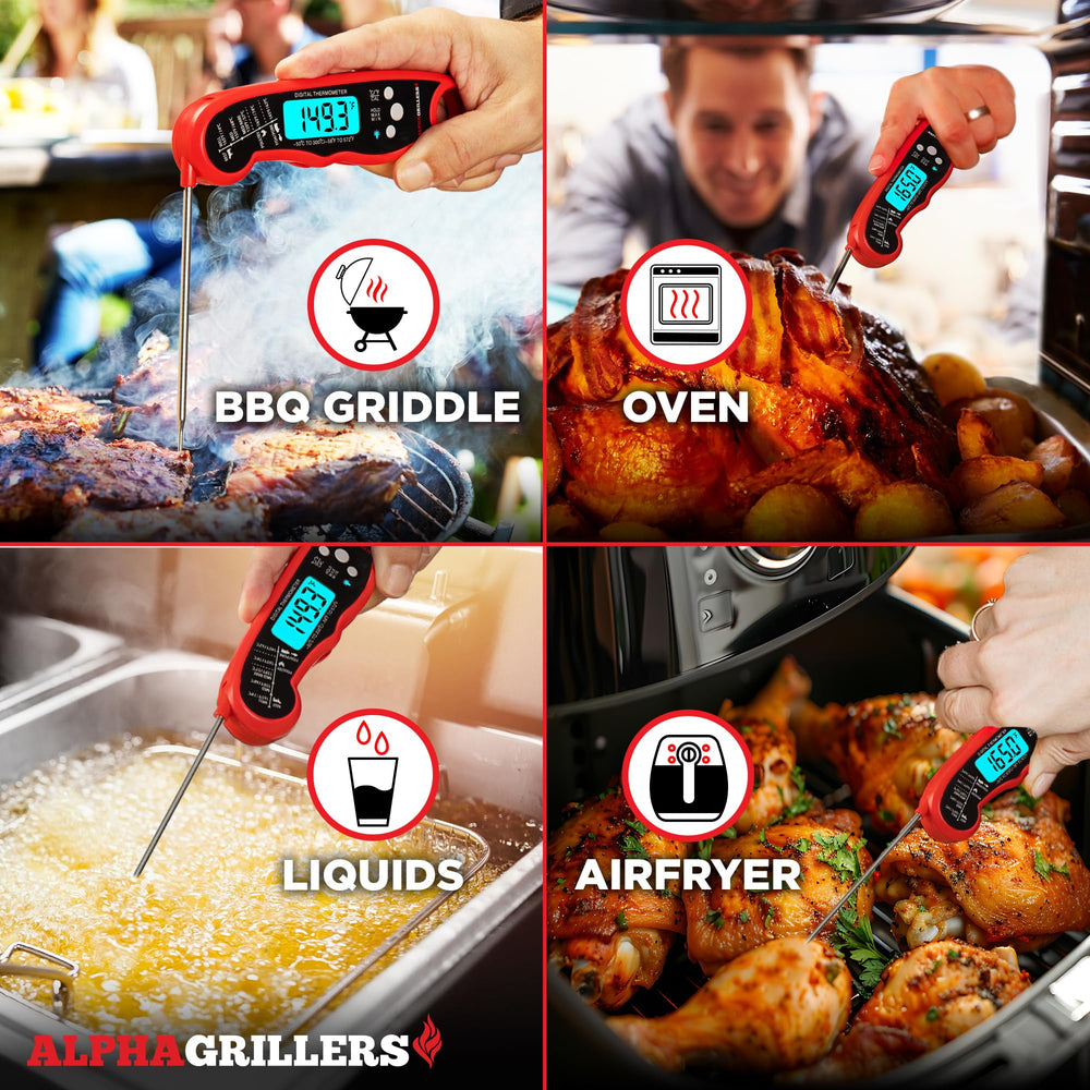 Meat Thermometer Digital – Instant Read Food Thermometer for Cooking & Grilling – Professional Kitchen Fathers Day Gift for Dad Men Him Husband
