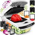 []Fullstar The Original Pro Chopper - Vegetable Chopper and Spiralizer, Food Chopper with Container, Fruit Slicer, Kitchen Gadgets & Gifts, Home Essentials (4 in 1, White)