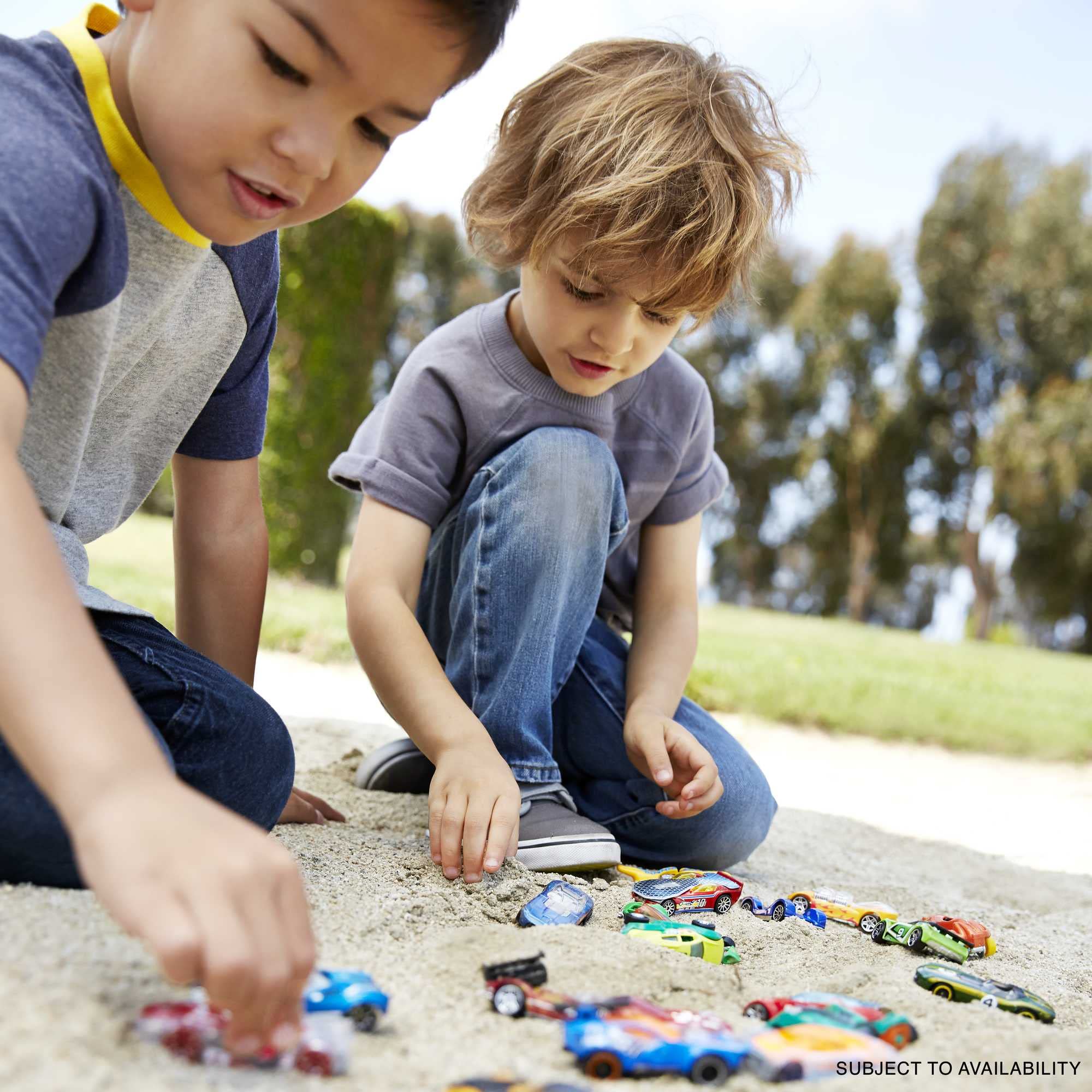 Set of 10 1:64 Scale Toy Trucks and Cars for Kids and Collectors, Styles May Vary (Amazon Exclusive)