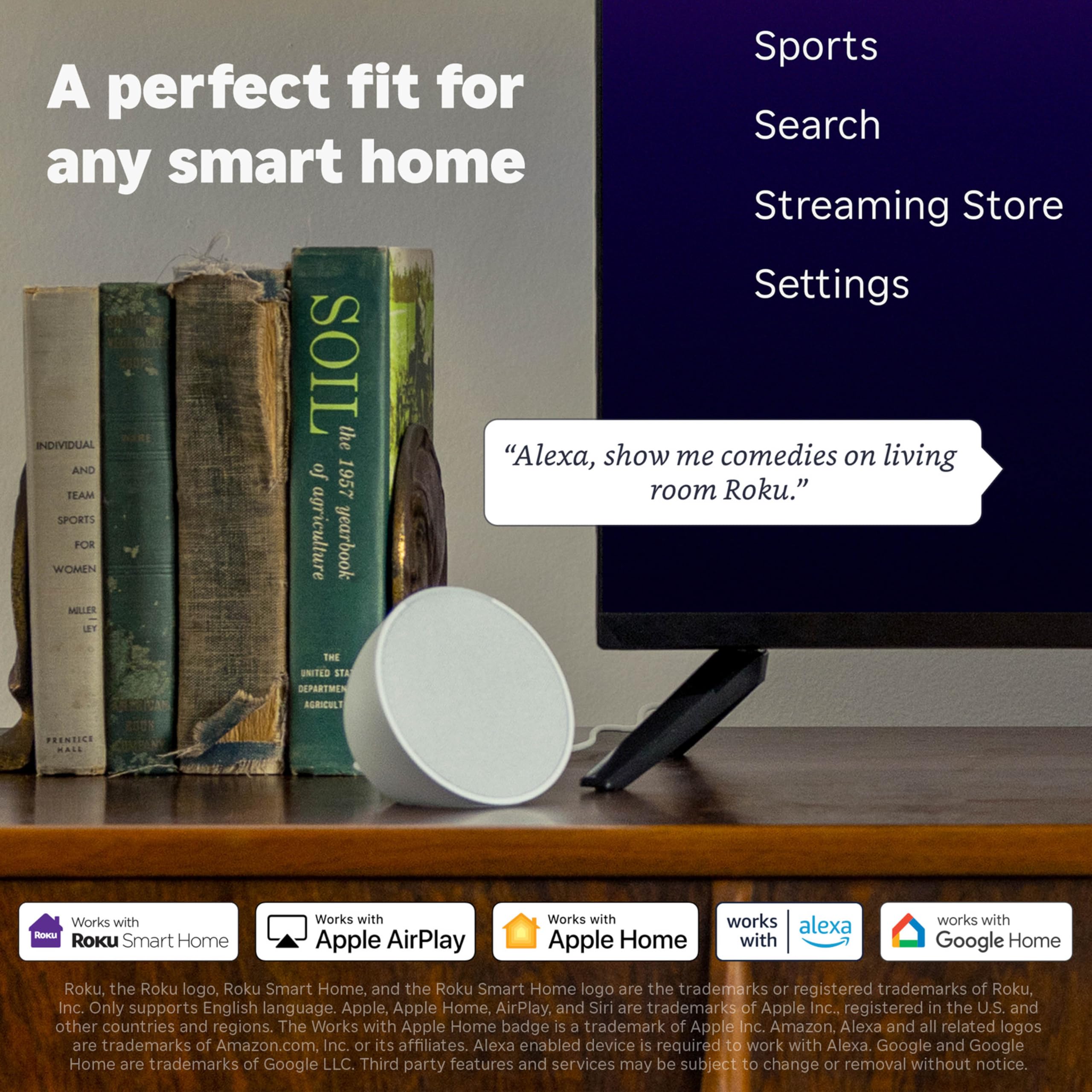 Streaming Stick HD — HD Streaming Device for TV with Roku Voice Remote, Free & Live TV