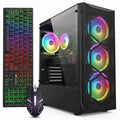 Gaming PC Desktop Computer, Intel Core i7 up to 3.9GHz, Radeon RX 580 8G, 16G RAM, 512G SSD, WiFi 6, BT 5.0, RGB Fan x4, Windows 11 Home