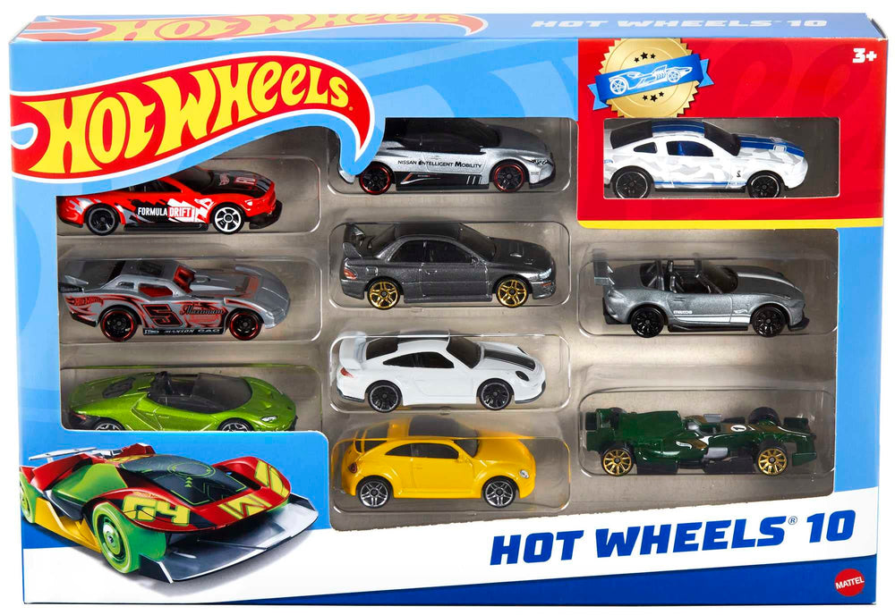 Set of 10 1:64 Scale Toy Trucks and Cars for Kids and Collectors, Styles May Vary (Amazon Exclusive)