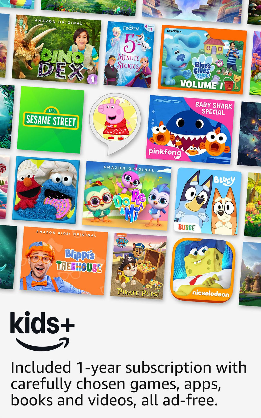 Fire HD 8 Kids tablet (newest model), ages 3-7 | 4GB memory, Includes ad-free and exclusive content, parental controls and 13-hr battery, 64GB, Blue