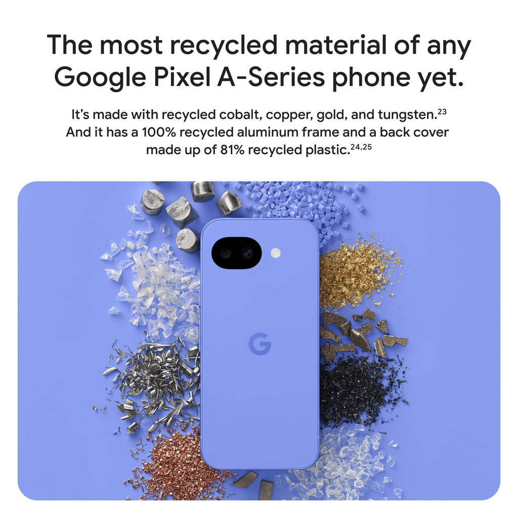 Google Pixel 10a - Unlocked Android Smartphone - 7 Years of Pixel Drops, 30+ Hours Battery, Camera Coach, Gemini Live, Durable Design, Call Screen, Car Crash Detection - Obsidian - 128 GB (2026 Model)