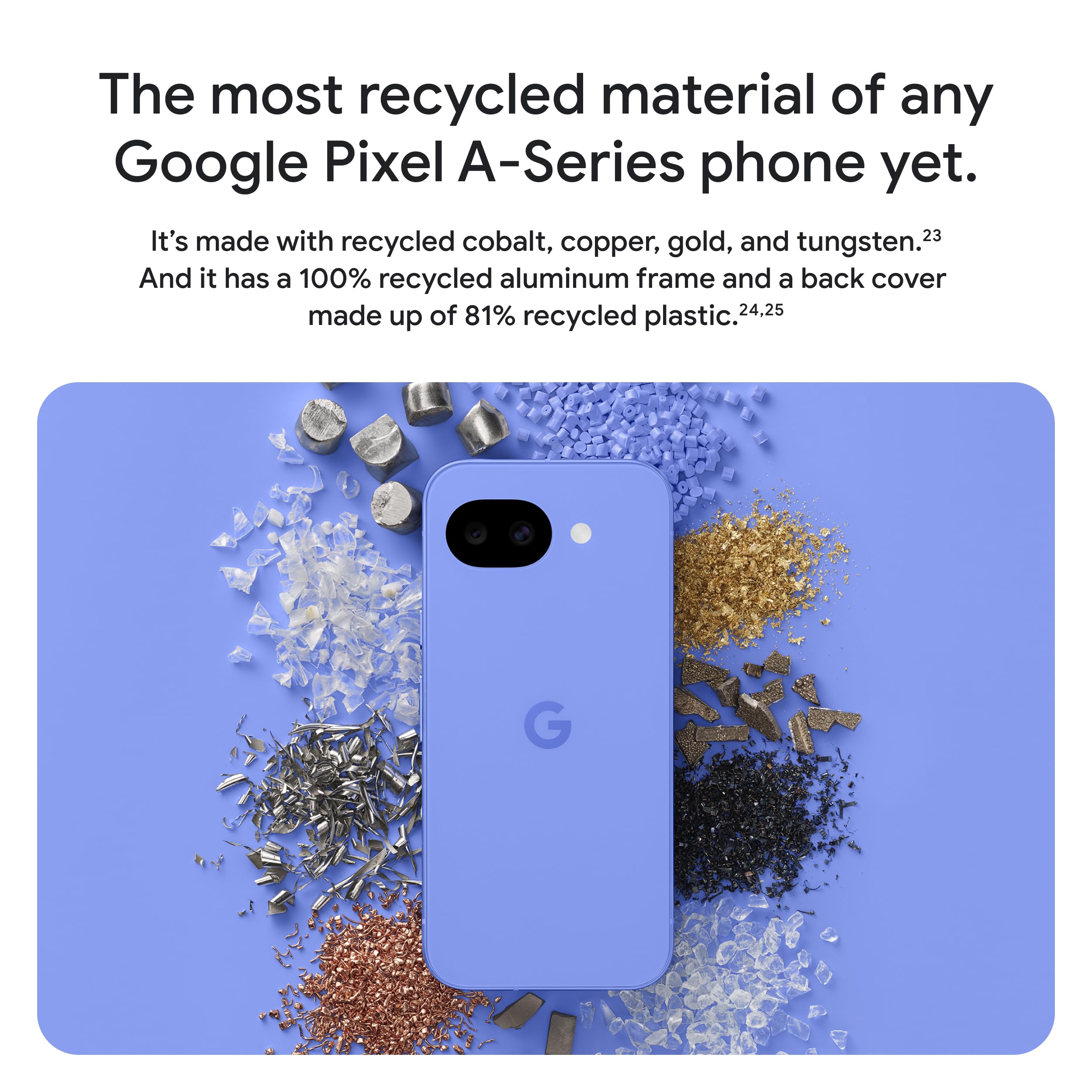 Google Pixel 10a - Unlocked Android Smartphone - 7 Years of Pixel Drops, 30+ Hours Battery, Camera Coach, Gemini Live, Durable Design, Call Screen, Car Crash Detection - Obsidian - 128 GB (2026 Model)