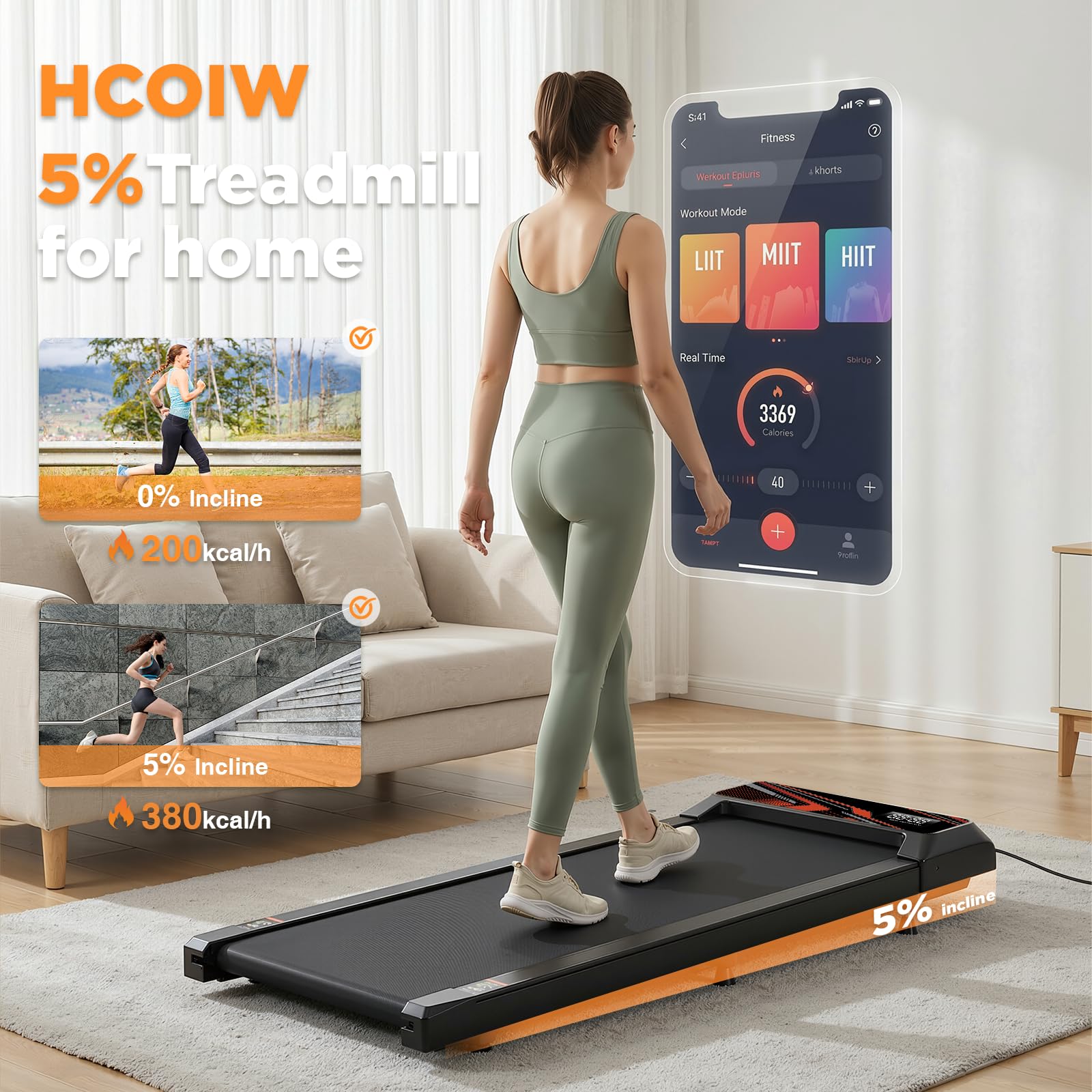 Under Desk Treadmill, Walking Mat with Incline pad, 2.5HP Portable Compact Treadmill for Home Office, Small Mini Walking Treadmill Pad with Remote & 3 in 1 Led Display, 265 Lbs Weight Capacity-Black