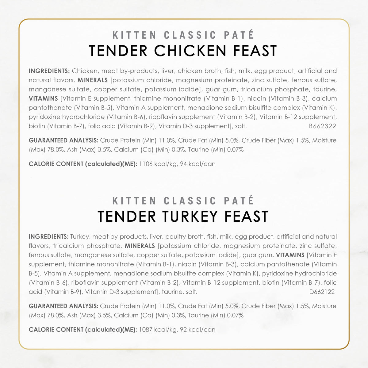 Fancy Feast Tender Ocean Whitefish, Turkey, Chicken and Salmon Feasts Wet Kitten Food Variety Pack - (Pack of 24) 3 oz. Boxes