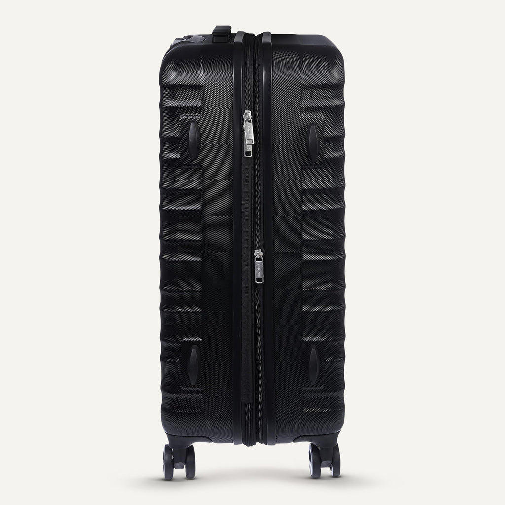 26" Hardside Medium Checked Luggage, Expandable For Up to 15% More Space, With Scratch-Resistant Surface, Four Multi-directional Wheels, Black