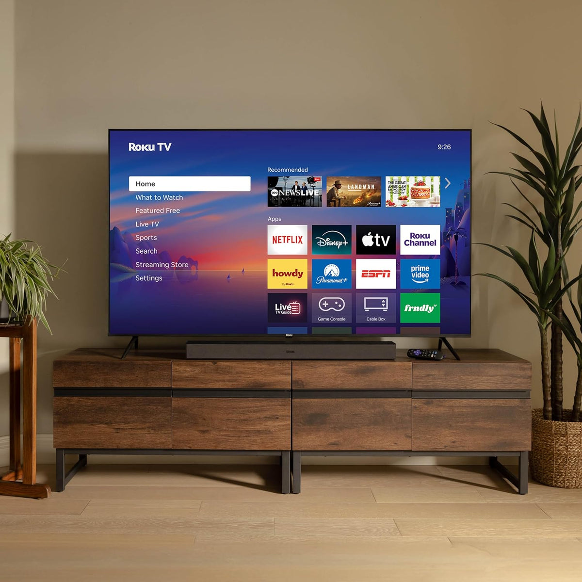 Smart TV 2026 – 55-Inch Select Series, 4K QLED TV – Roku TV with Voice Remote – Flat Screen QLED Television with Wi-Fi for Streaming Live Local News, Sports, & Movies – Bluetooth Headphone Mode