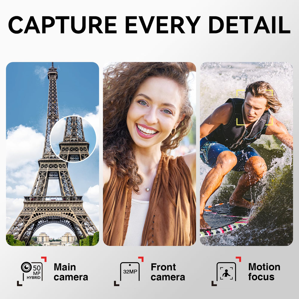 TCL 60 XE NXTPAPER 5G Cell Phone, AT&T, T-Mobile & Verizon Unlocked Android Smartphone, 8GB+256GB, 6.8" 120Hz Paper-Like Display, AI Features, 5010mAh Battery, Advanced Camera System, Space Blue