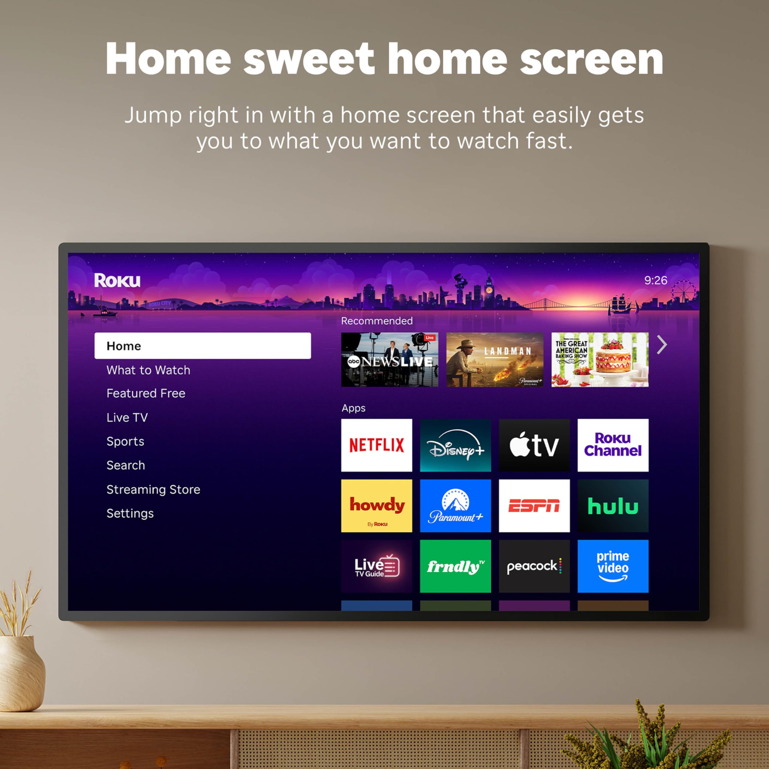 Streaming Stick HD — HD Streaming Device for TV with Roku Voice Remote, Free & Live TV