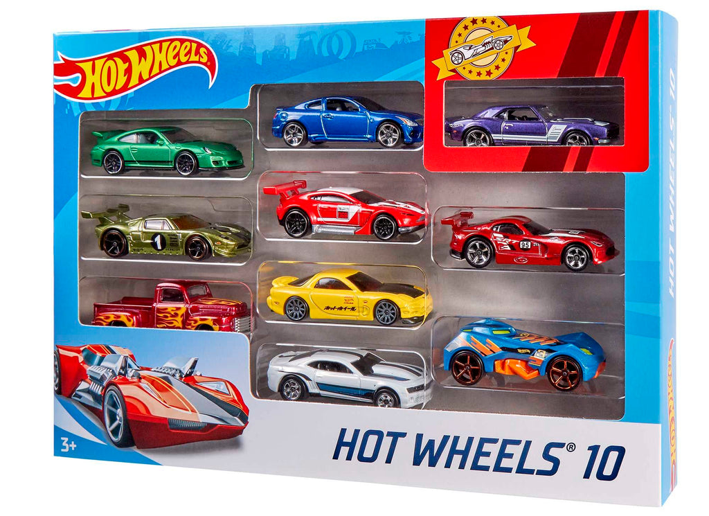 Set of 10 1:64 Scale Toy Trucks and Cars for Kids and Collectors, Styles May Vary (Amazon Exclusive)
