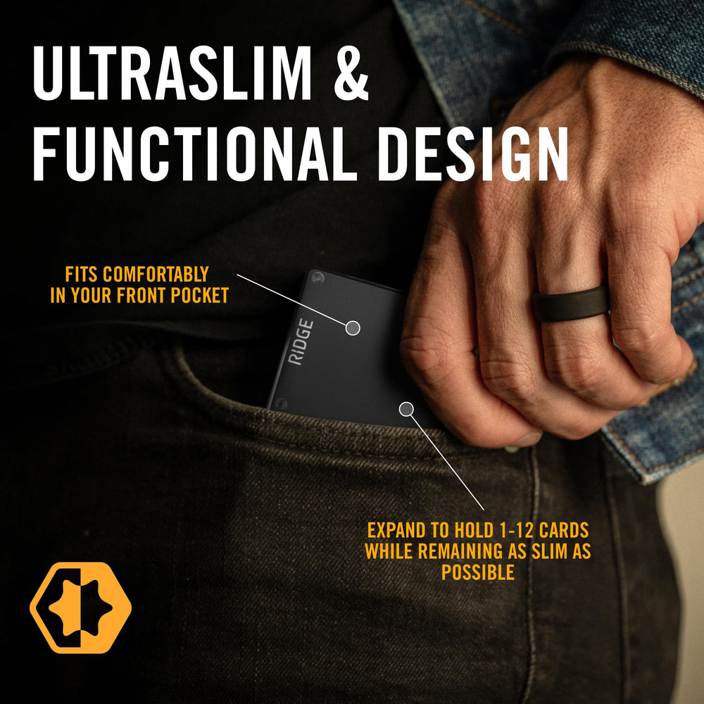 Wallet for Men - Slim Minimalist Compact Wallet and Card Holder, RFID Protected Front Pocket Wallets for Men with Integrated Money Clip (Royal Black)