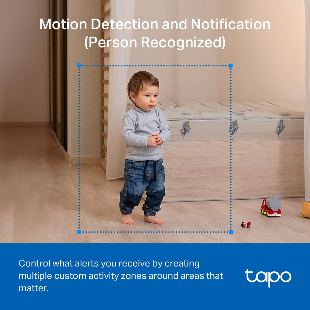 1080P Indoor Pan/Tilt Wired Security Camera - Works as a Baby & Pet Monitor, Motion Detection, 2-Way Audio, Siren, Night Vision, Subscription-Free Local Storage or Optional Cloud, Black, C201