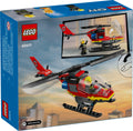 LEGO City Fire Rescue Helicopter Toy, Building Set with Firefighter Minifigure Pilot, Fun Gift or Pretend Play Toy for Boys, Girls and Kids Ages 5 and Up, 60411