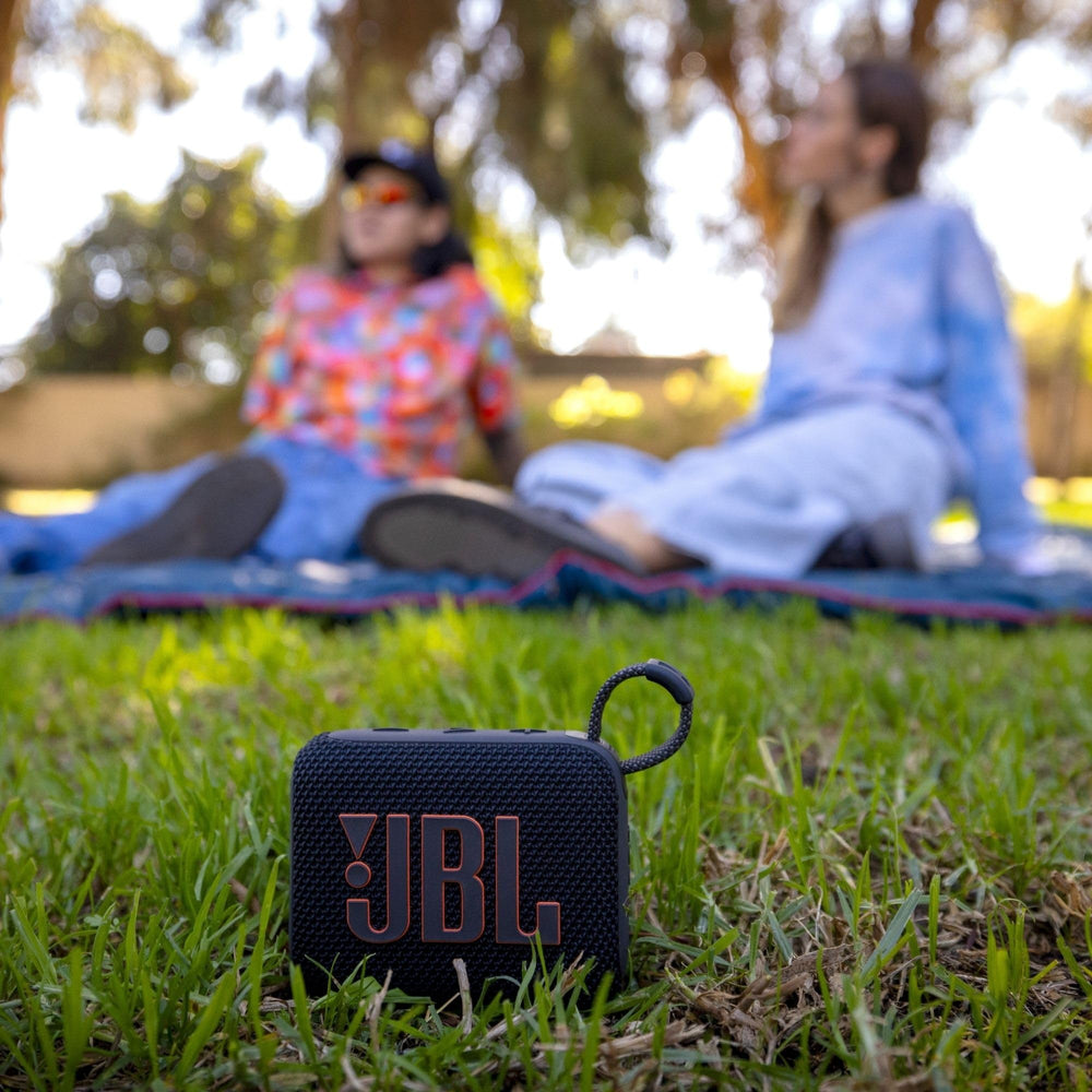 Go 4 - Ultra-Portable, Waterproof and Dustproof Bluetooth Speaker, Big JBL Pro Sound with Punchy bass, 7-Hour Built-in Battery, Made in Part with Recycled Materials (Black)