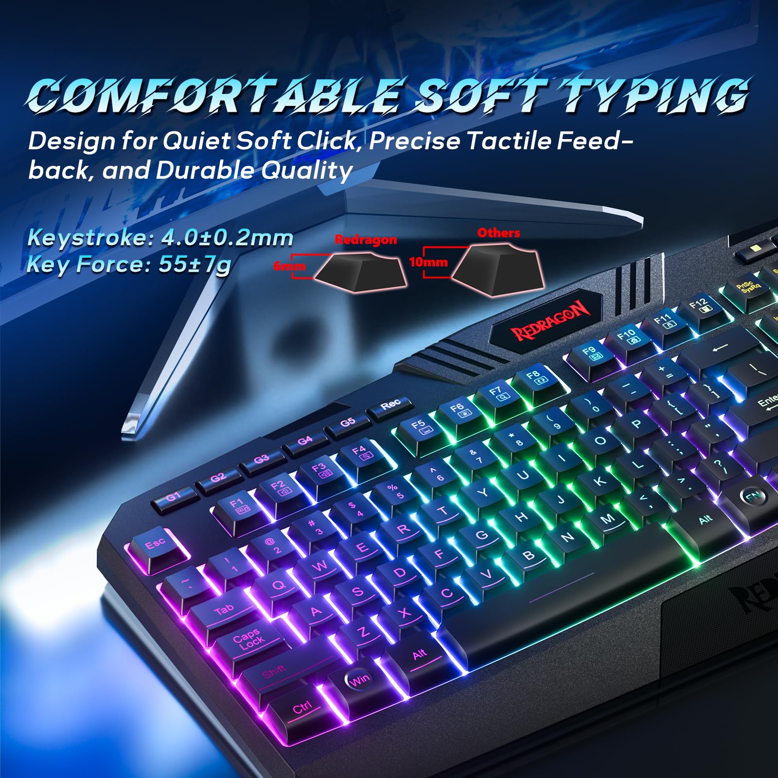 S101-3 PRO Gaming Keyboard and Mouse, RGB Backlit Programmable Keyboard Mouse with Software, Independent Macro Record Keys, Value Combo Set, New Update Version