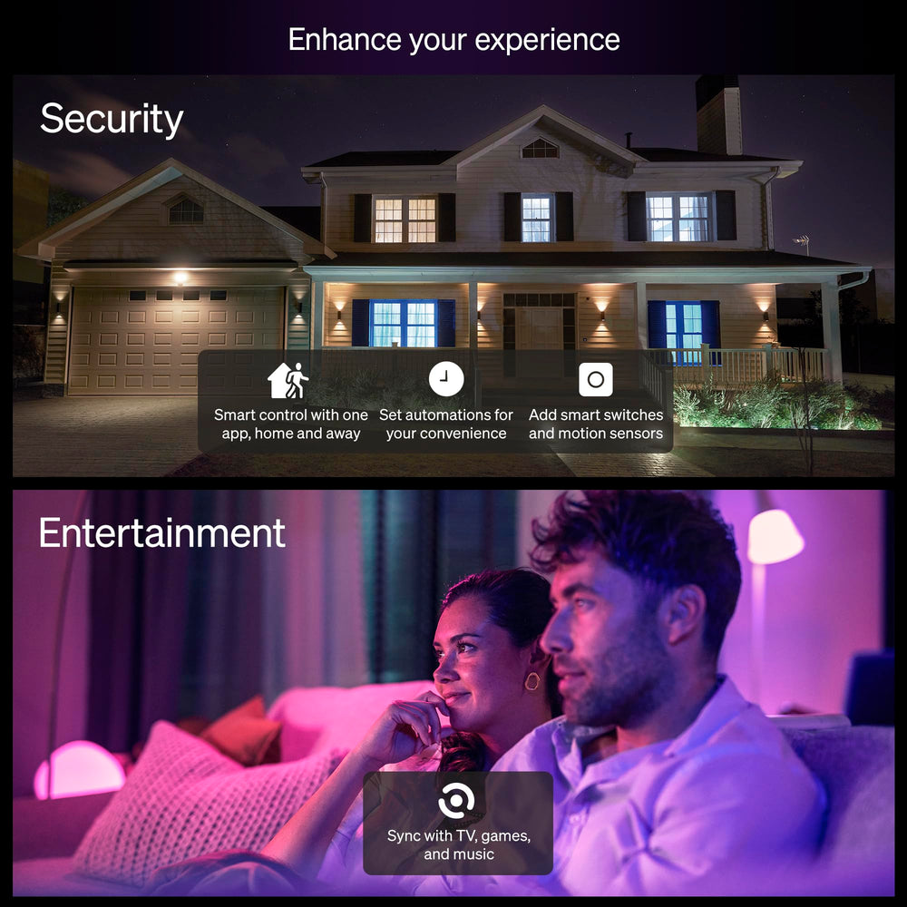 Philips Hue Essential Smart LED A19 Bulb, White and Color Ambiance, E26 Base, 8.8W, 2200K-6500K, 800 Lumens, Dimmable, Works with Alexa, Google, and Apple Home, 1-Pack