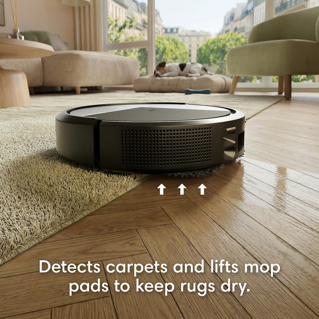 iRobot Roomba 415X Robot Vacuum & Mop Combo, 20,000Pa Suction, 3 Months AutoEmpty, Multifunction Dock Self-Cleaning & Hot Dry, Smart Obstacle Avoidance, Lifting Dual Spinning Mops, Ideal for Pet Hair