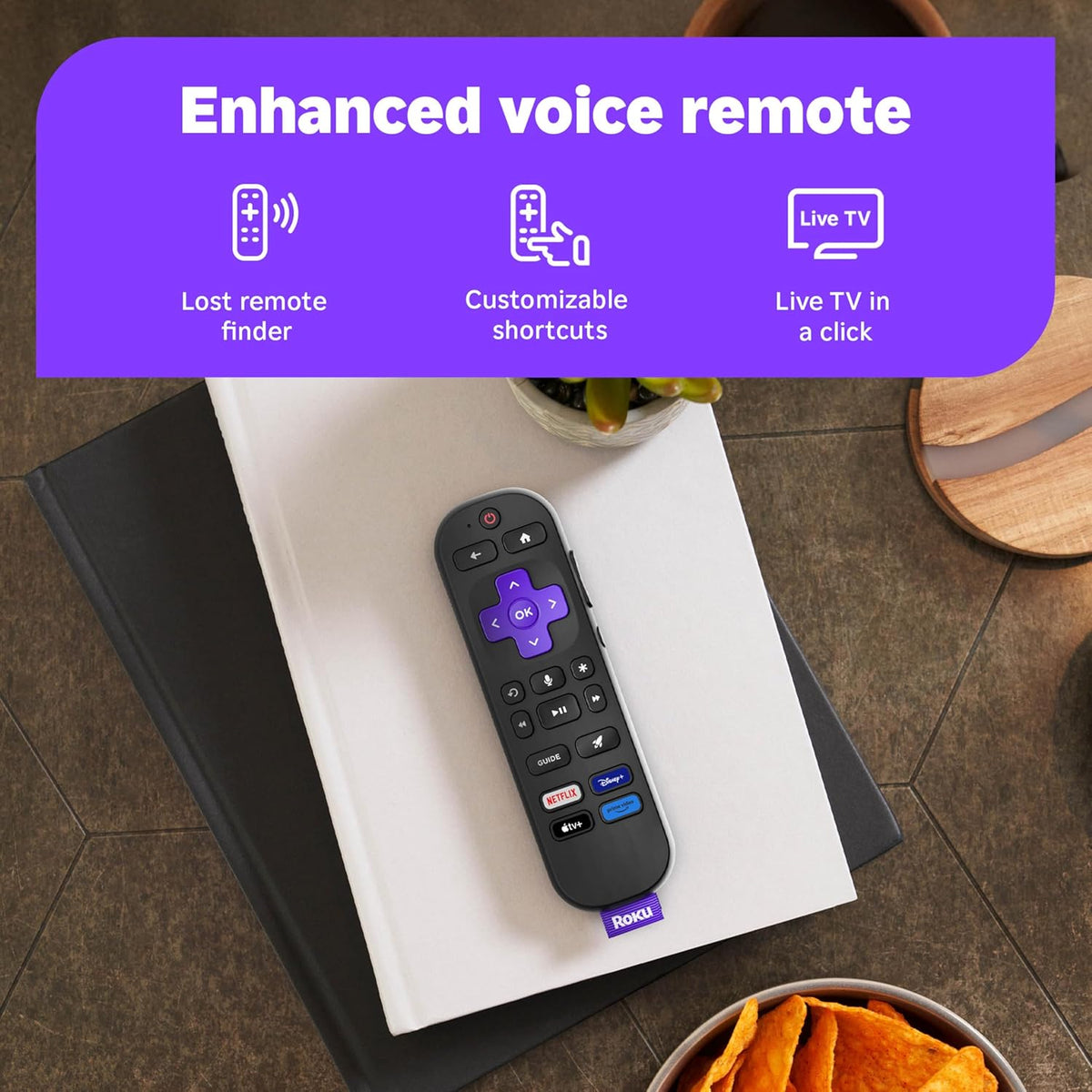 Smart TV 2026 – 55-Inch Select Series, 4K QLED TV – Roku TV with Voice Remote – Flat Screen QLED Television with Wi-Fi for Streaming Live Local News, Sports, & Movies – Bluetooth Headphone Mode
