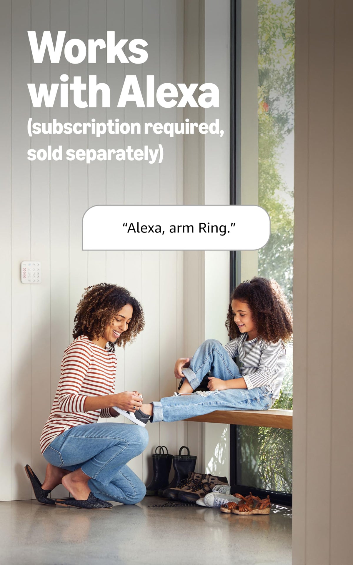 Alarm 5-Piece Kit (newest model), Wireless smart home or business security system, expandable, easy setup, Mobile App Control, 24/7 Professional Monitoring, Alexa Compatible
