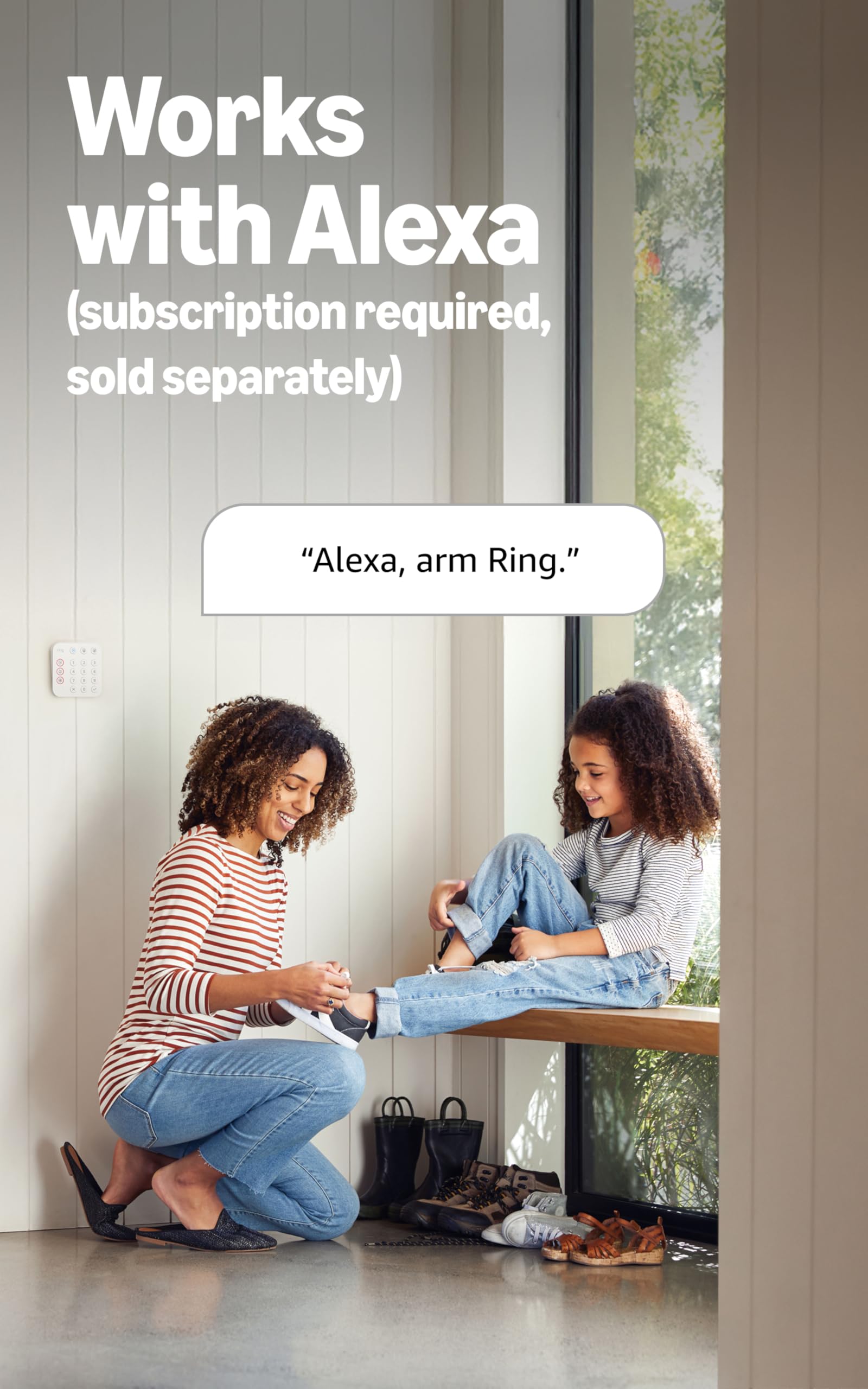 Ring Alarm 5-Piece Kit (newest model), Wireless smart home or business security system, expandable, easy setup, Mobile App Control, 24/7 Professional Monitoring, Alexa Compatible