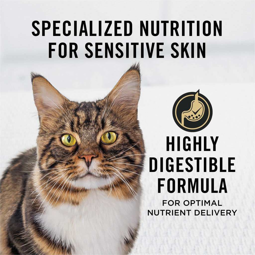 Pro Plan Sensitive Skin and Stomach Cat Food, Lamb and Rice Formula - 7 lb. Bag