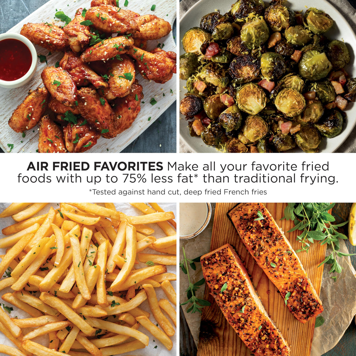 Air Fryer | 4 QT Capacity | 4-in-1 Roast, Crisp, Roast, Reheats, & Dehydrates | Dishwasher Safe Parts | 105°F-400°F | Includes 20 Easy & Healthy Recipes | 1550 watt | Grey | AF101