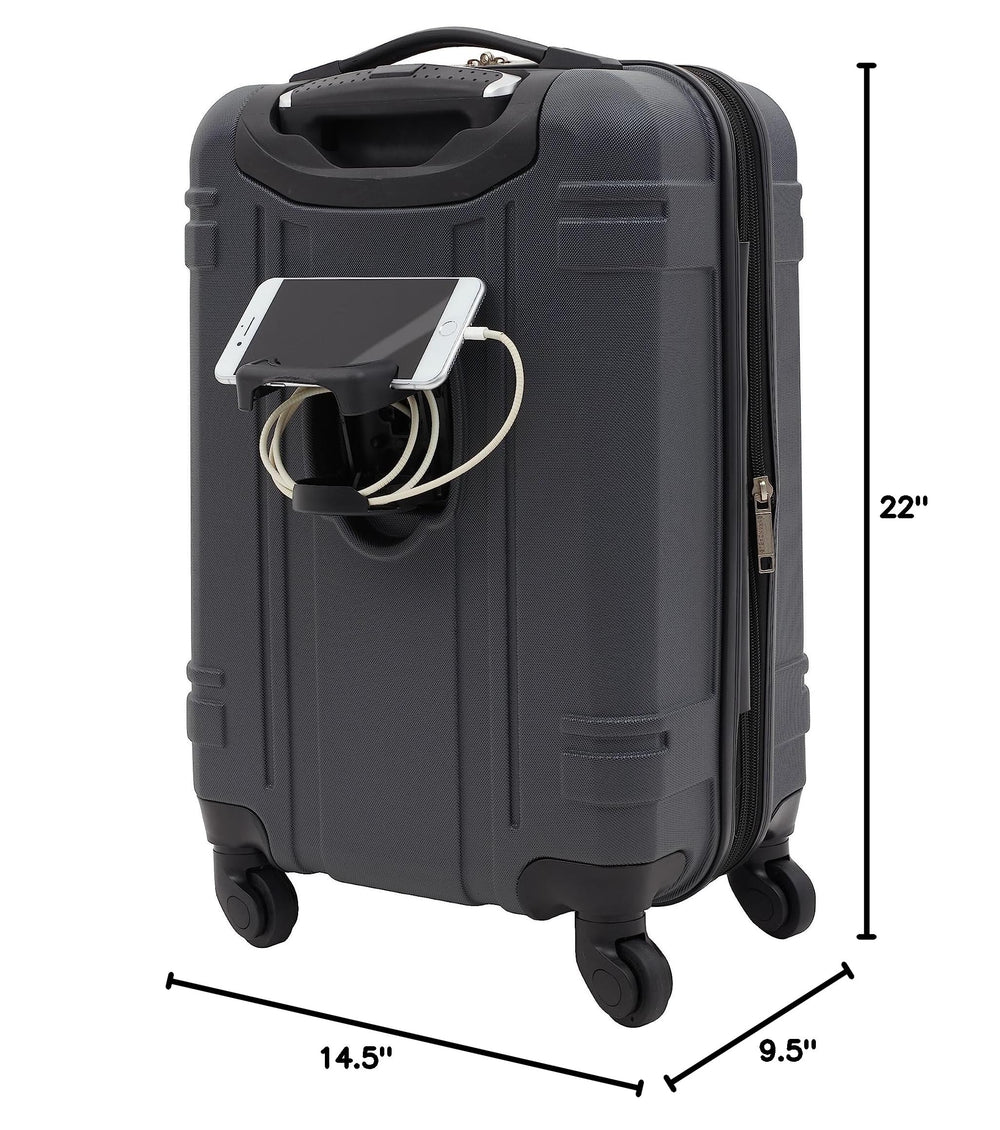 Astral Hardside Luggage, Dark Shadow, 22-Inch Carry-On