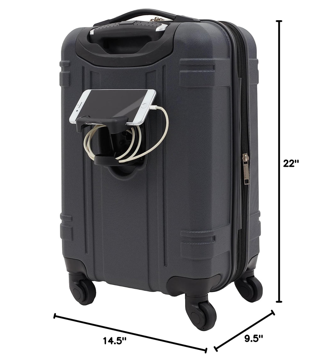 Astral Hardside Luggage, Dark Shadow, 22-Inch Carry-On