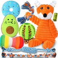 9 Pack Luxury Puppy Toys for Teething Small Dogs, Puppy Chew Toys with Cute Squeaky Dog Toys, Ball and More Rope Dog Chew Toys