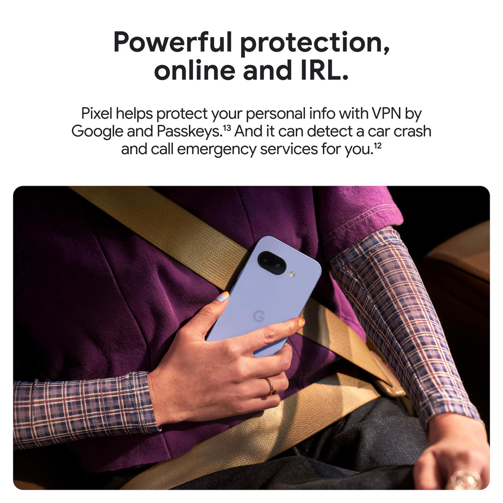Google Pixel 9a with Gemini - Unlocked Android Smartphone with Incredible Camera and AI Photo Editing, All-Day Battery, and Powerful Security - Peony - 128 GB