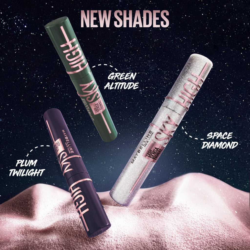 Lash Sensational Sky High Washable Mascara Makeup, Volumizing, Lengthening, Defining, Curling, Multiplying, Buildable Formula, Blackest Black, 1 Count